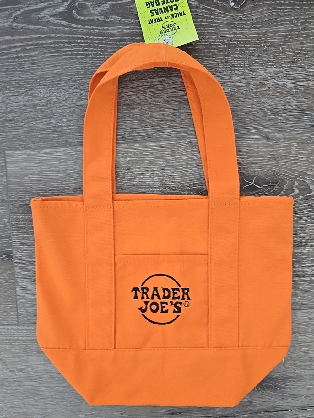 Trader Joe's Bright Orange Canvas Tote